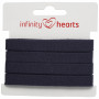 Infinity Hearts Tasiemka w Jodełkę Bawełniana 10mm 08 Granatowa - 5m