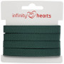 Infinity Hearts Tasiemka w Jodełkę Bawełniana 10mm 14 Zieleń Butelkowa - 5m