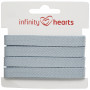 Infinity Hearts Tasiemka w Jodełkę Bawełniana 10mm 42 Błękitna - 5m