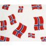 Tkanina bawełniana z flagą Norwegii 145cm - 50cm