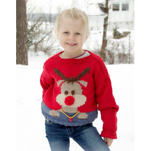 Red Nose Sweter Kids by DROPS Design - Sweter Dziecięcy Wzór na Druty Rozmiar 2 - 12 lat