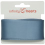 Infinity Hearts Wstążka Satynowa Dwustronna 38mm 388 Niebieska - 5m