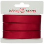Infinity Hearts Wstążka Satynowa Dwustronna 15mm 260 Czerwone Wino - 5m