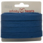 Infinity Hearts Anorak Sznurek Bawełniany Płaski 10mm 650 Niebieski - 5m