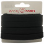 Infinity Hearts Anorak Sznurek Bawełniany Płaski 10mm 990 Czarny - 5m