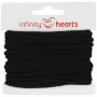 Infinity Hearts Anorak Sznurek Bawełniany Okrągły 3mm 990 Czarny - 5m