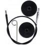 KnitPro Drut / kabel do krótkich wymiennych okrągłych igieł dziewiarskich 20 cm (staje się 40 cm z igłami) Czarny