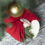 Wstążka materiałowa Infinity Hearts/Wstążka prezentowa Merry Christmas Czerwony 20 mm - 3 metry
