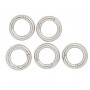 Infinity Hearts O-ring/bezkońcowy pierścień z otworem Mosiądz Srebro Ø18mm - 5 szt.