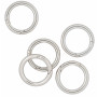 Infinity Hearts O-ring/bezkońcowy pierścień z otworem Mosiądz Srebro Ø30mm - 5 szt.