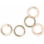 Infinity Hearts O-Ring/Endless Ring with Opening Brass Light Gold Ø23,5mm - 5 szt.