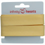 Infinity Hearts Taśma do Obszywania/Lamówka Bawełniana 40/20mm 56 Pastelowa Żółta - 5m