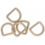 Infinity Hearts D-Ring Brass Light Gold 25x25mm - 5 szt.