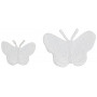 Etykieta do naprasowania Motyle Białe Różne rozmiary - 2 szt.