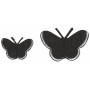 Etykieta do naprasowania Motyle Czarne Różne rozmiary - 2 szt.