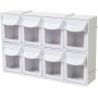 Infinity Hearts System Szuflad / Półka do przechowywania / Regał z szufladami Plastikowy Biały 8 szuflad 30,3x8,7x20,3cm