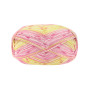 Lana Grossa Meilenweit 100 Soya Aurora Yarn 3152 Pink/Yellow/Vanilla/Slight Pink/White.