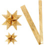 Paski gwiazdkowe, złote, L: 44+78 cm, śr. 6,5+11,5 cm, szer: 15+25 mm, 32 paski/ 1 pk.