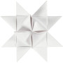 Paski gwiazdkowe, białe, L: 44+78 cm, śr. 6,5+11,5 cm, szer: 15+25 mm, 32 paski/ 1 pk.