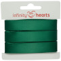 Infinity Hearts Wstążka Satynowa Dwustronna 15mm 587 Ciemnozielona - 5m
