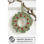 Winterberry by DROPS Design - wzór szydełkowy na wieniec świąteczny 8,5 cm