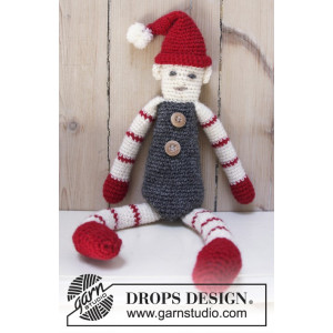 Santa's Buddy by DROPS Design - Nisse Hækleopskrift 42 cm