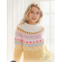 Lemon Meringue Sweater by DROPS Design - wzór na bluzkę rozmiar S - XXXL