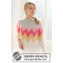 Różowy sweter Lemonade od DROPS Design - wzór na bluzkę rozmiar S - XXXL