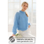 Blueberry Cream Sweater by DROPS Design - wzór na bluzkę rozmiar S - XXXL