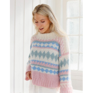 Berries and Cream Sweater by DROPS Design - Wzór na Bluzkę rozmiar. XS - XXXL