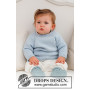 Dream in Blue by DROPS Design - Bluzka niemowlęca wzór na drutach rozmiar 0/1 miesiąc - 3/4 lata