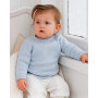 Dream in Niebieski by DROPS Design - Bluzka niemowlęca wzór na drutach rozmiar 0/1 miesiąc - 3/4 lata