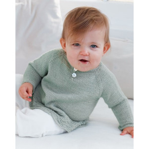 Little Pea by DROPS Design - Bluzka niemowlęca wzór na drutach rozmiar 0/1 miesiąc - 5/6 lat