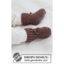 Chocolate Toes by DROPS Design - skarpetki dziecięce wzór na drutach rozmiar 0/1 miesiąc - 3/4 lata