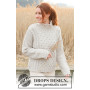 Słodki sweter w kształcie plastra miodu od DROPS Design - wzór na bluzkę rozmiar S - XXXL
