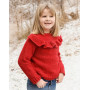 Red Hibiscus by DROPS Design - Bluzka wzór na drutach rozmiar 3-14 lat