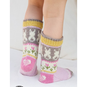 Skarpetki Dancing Bunny Socks 2 by DROPS Design - Wzór na skarpetki rozmiar 24-43