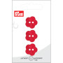 Prym Plastic Button Flower Czerwony 18mm - 3 szt.