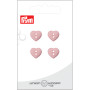 Prym Plastic Button Heart Różowy 12mm 2 Holes - 4 szt.