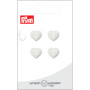 Prym Plastic Button Heart Biały 12mm - 4 szt.