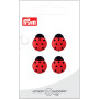 Prym Plastic Button Ladybug 14mm - 4 szt.