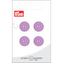 Prym Flat Plastic Button Purple 15mm - 4 szt.