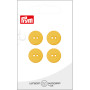 Prym Flat Plastic Button Yellow 15mm - 4 szt.