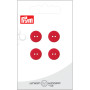 Prym Flat Plastic Button Czerwony 12mm - 4 szt.