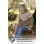 Prairie Fairy Jumper by DROPS Design - Dziergany Sweter ze Wzorem Nordyckim Rozmiar 3 - 12 lat