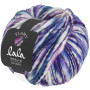 Lana Grossa Lala Berlin Flamy Yarn 104 Blue Violet/Petroleum/White/Navy Melange