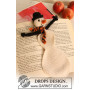 Snowman Bookmark by DROPS Design - Zakładka do Książki-Bałwanek - Wzór na Szydełko