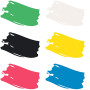 Farby hobbystyczne Plus Color, kolory podstawowe, 6x250 ml/ 1 pk.