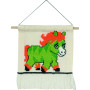 Zestaw do haftu Permin z zielonym kucykiem dla dzieci 16x18cm