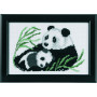 Permin Zestaw do haftu Panda z młodym 14x9cm